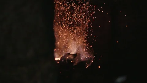 Blacksmith's fire Stockbeeldmateriaal 88907398