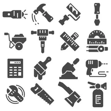 BlackTools icon set Stock Illustration