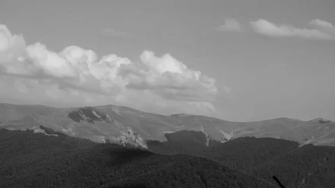 Black&amp;White Mountain Time Lapse 库存影片 79784846