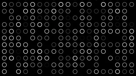 Blacn and white circles animation Stock Footage 313861864