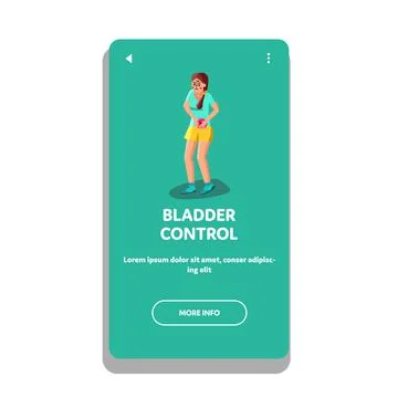 Bladder Control And Abstinence Urination Vector Illustration Illustrazione stock