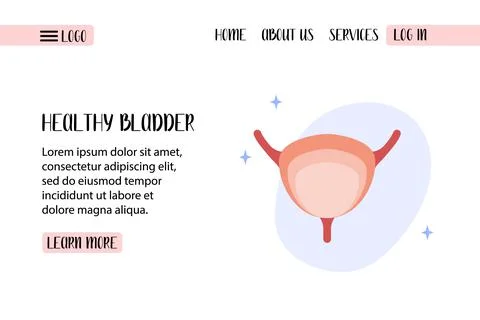 Bladder diseases. Cystitis, overactive bladder, stones, cancer, polyp. Urolog Stock Illustration