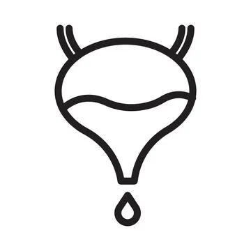 Bladder flush icon Black line art vector logo Stock Illustration