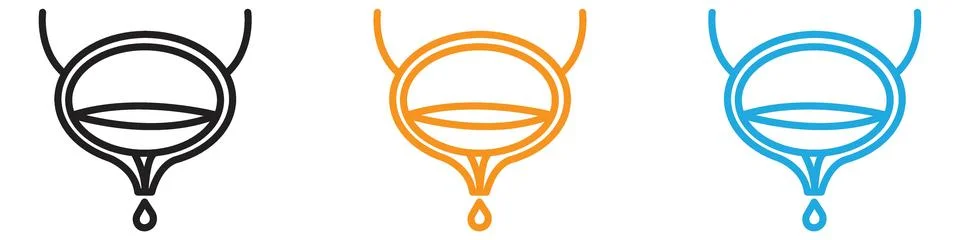 Bladder flush icon vector logo set collection for web app ui Stock Illustration