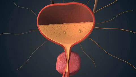Bladder Function Controlled by Brain Communication (2) Stock Illustration
