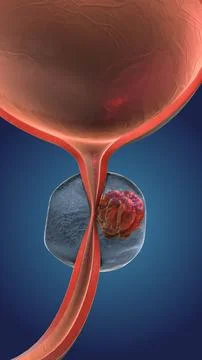 Bladder Function Impacted by Prostate Gland Cancer 스톡 일러스트