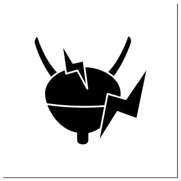 Bladder glyph icon Stock Illustration