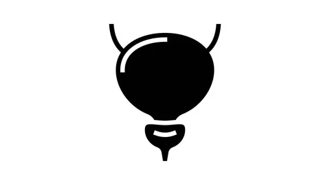 Bladder human organ glyph icon animation Stock Footage 224817471