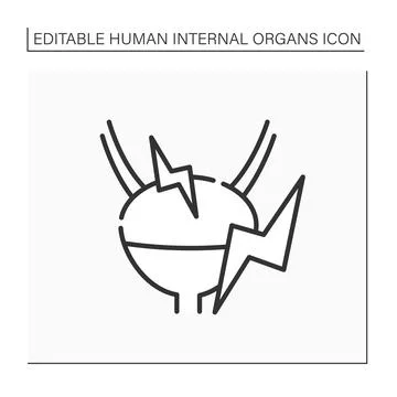 Bladder line icon Stock Illustration