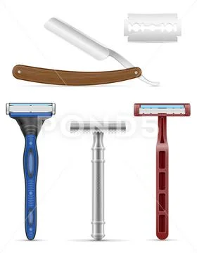 Blade and razor for shaving stock illustration Stock Illustration