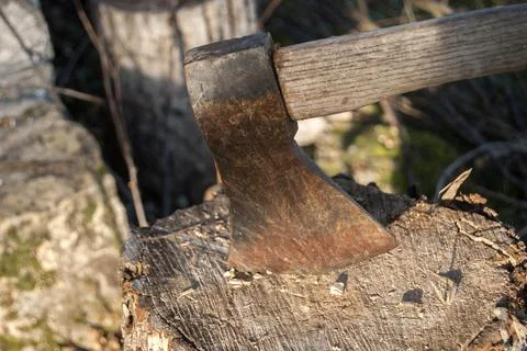 Blade of ax Stock Photos