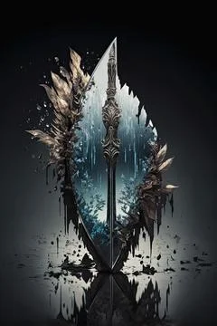 Blade of broken mirrors Stock Illustration