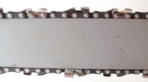 Blade of a chainsaw cutting Stock Footage 35713869