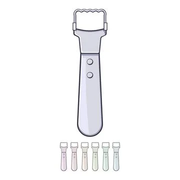 Blade coconut scraper tool cartoon vector graphic Stock Illustration