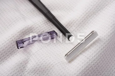 A blade disposable black on white background Stock Photos