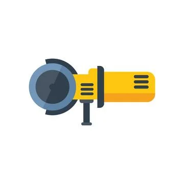 Blade grinding machine icon flat vector. Hand tool Stock Illustration