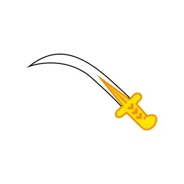 Blade illustration. blade weapon like samurai. machete. Indonesian Stock Illustration