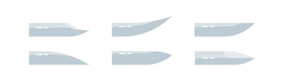 Blade of knife shape illustration in vector flat style. Stock Illustration