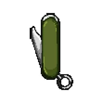 Blade knife tool pixel art vector illustration Stockillustratie