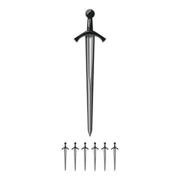Blade medieval sword cartoon vector graphic Stock Illustration