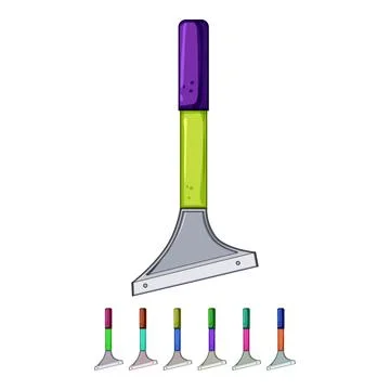 Blade paint scraper cartoon vector graphic Ilustración de archivo