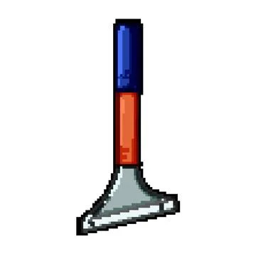Blade paint scraper pixel art vector illustration Ilustração Stock