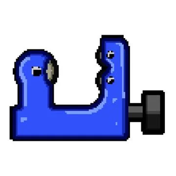 Blade pipe cutter pixel art vector illustration Stock Illustration