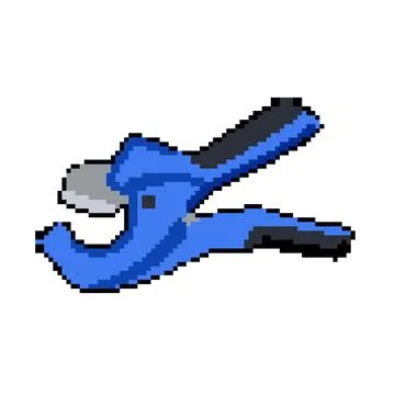 Blade pipe cutter pixel art vector illustration Stockillustratie