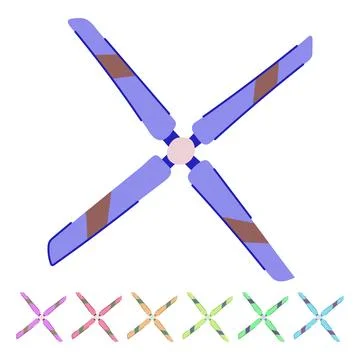 Blade propeller vector cartoon graphic Stock Illustration