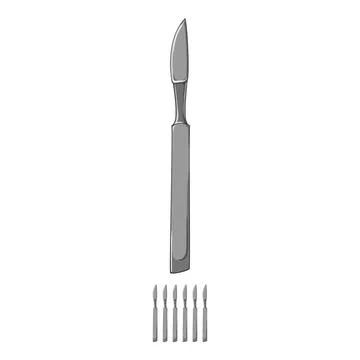 Blade scalpel surgery cartoon vector graphic Stock Illustration