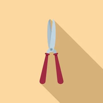 Blade secateur icon flat vector. Garden work Illustrazione stock