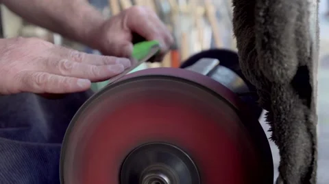 Blade Sharpening Detail Video stock 68447384