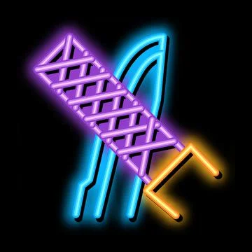 Blade Sharpening neon glow icon illustration Stock Illustration