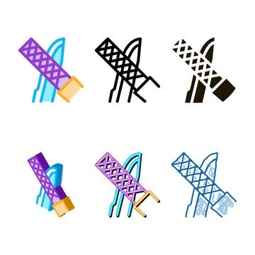 Blade sharpening variety icon vector outline Stock Illustration