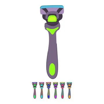 Blade shaver handle vector cartoon graphic Illustration