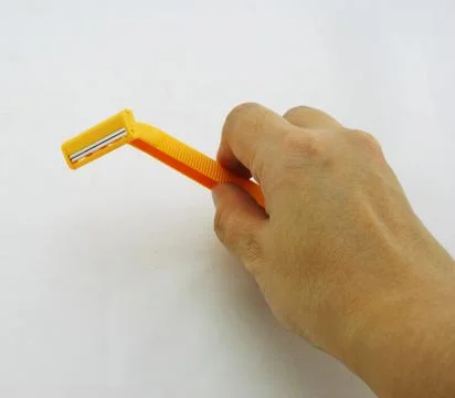 Blade for shaving on white background Stock Photos