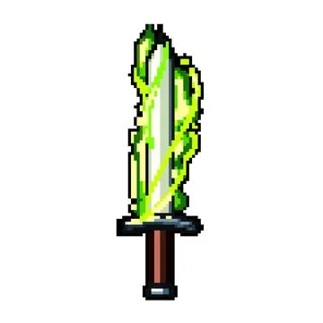 Blade sword effect pixel art vector illustration Stock Illustration