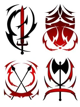 Blade tattoos Stock Illustration