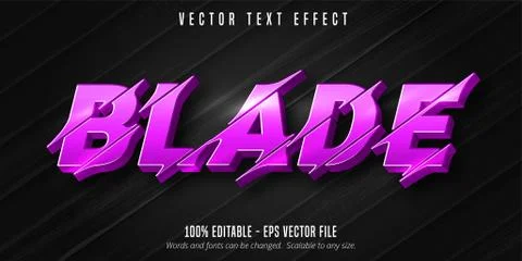 Blade text, cutout style editable text effect Stockillustratie