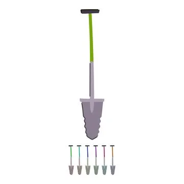 Blade tree planting shovel vector cartoon graphic Stock Illustration
