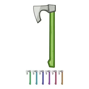 Blade viking axe cartoon vector graphic 스톡 일러스트