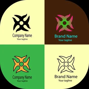 Bladed Star logo Stock Illustration