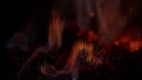 Bladesmith and blacksmith work on knives and metal in old anvil in slowmotion Stock Footage 96350957