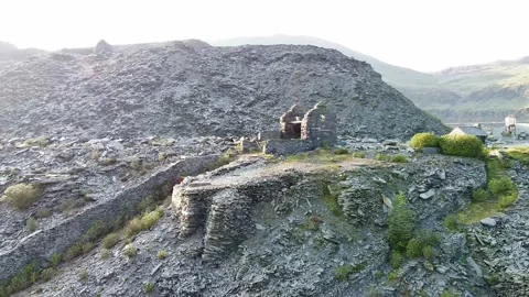 Blaenau Ffestiniog drone clips 库存影片 148426593
