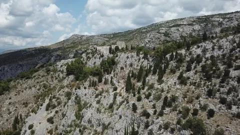 Blagaj Castle Ruins: A Distant View Stock Footage 304518503