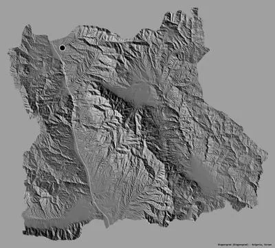 Blagoevgrad, Bulgaria. Bilevel elevation map Illustrazione stock