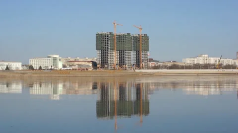 Blagoveshchensk Amur Construction Stock Footage 32408892