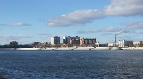 Blagoveshchensk panorama Video stock 12422669