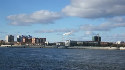 Blagoveshchensk view (timelapse) Stock Footage 12422658