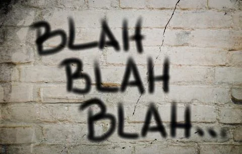 Blah blah blah concept Stock Illustration